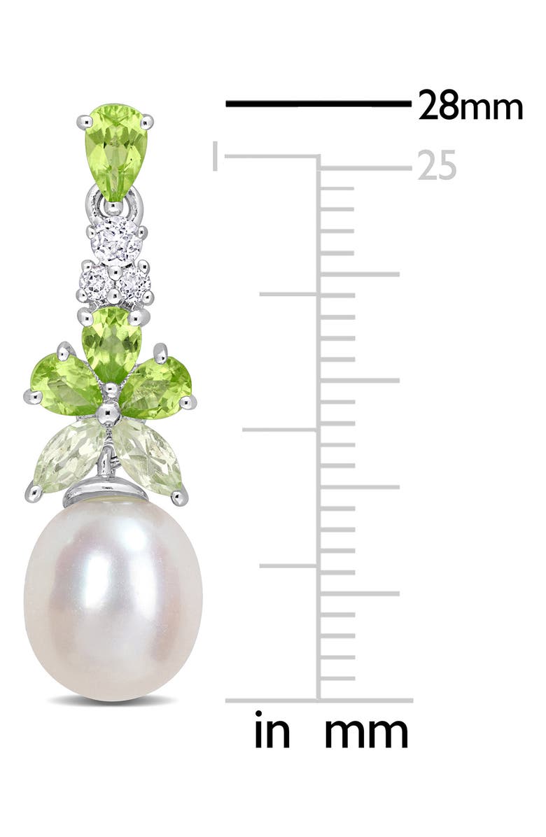 DELMAR Semiprecious Stone & Cultured Pearl Drop Earrings, Alternate, color,
