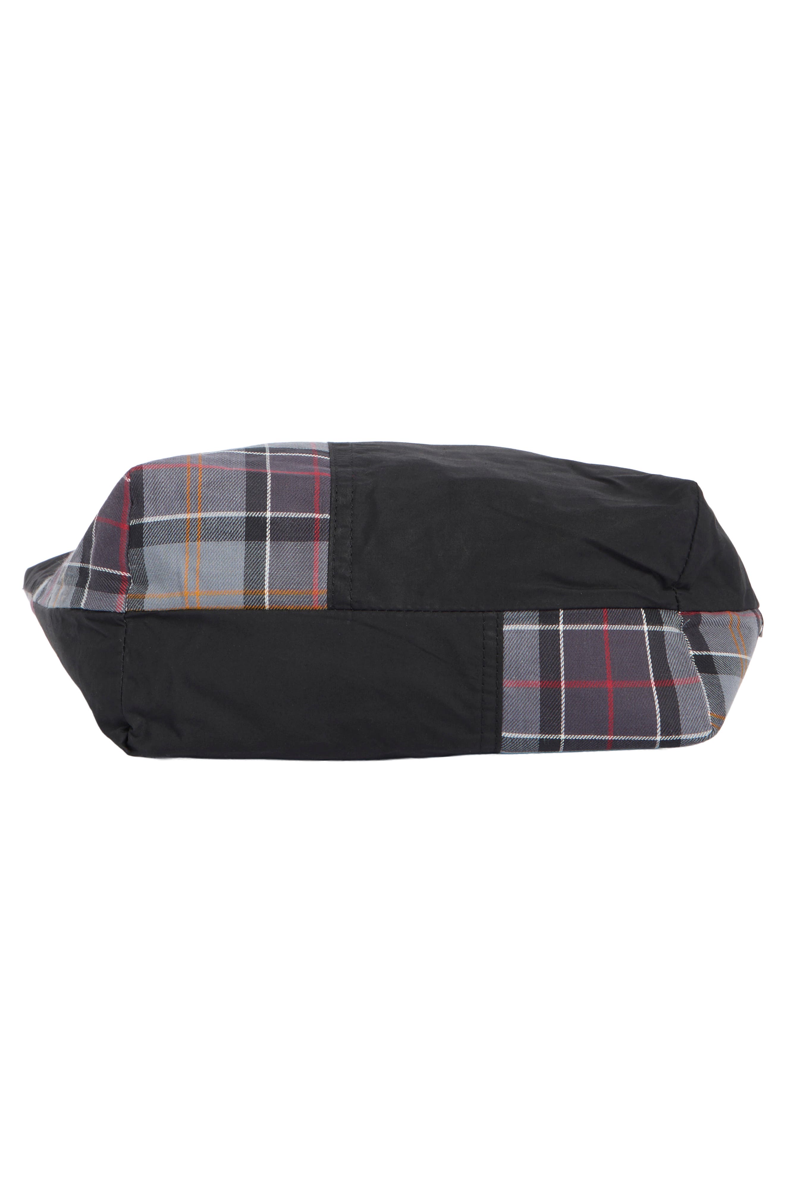 Transport Patchwork Tote, Alternate, color, BLACK/ MODERN TARTAN