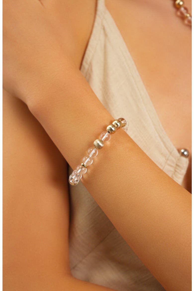 Eden Seed Dew Bracelet, Alternate, color, Gold & Crystal Clear"