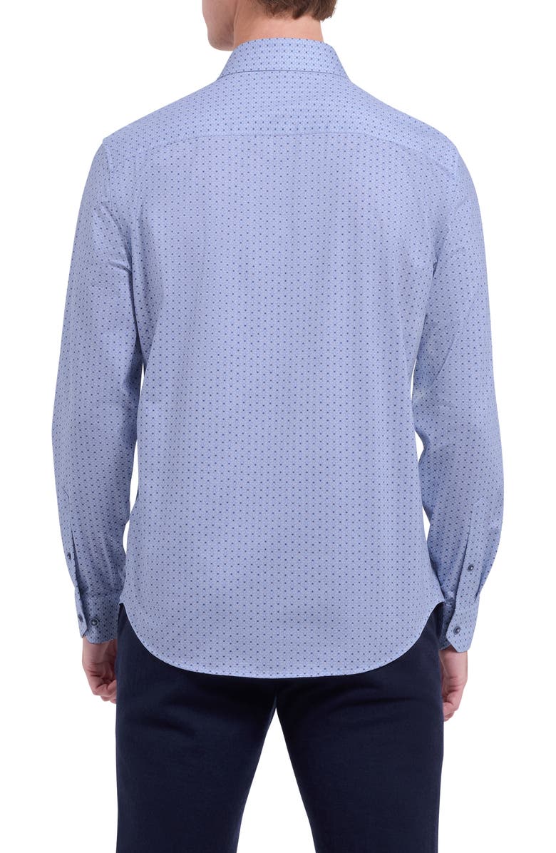 Bugatchi James OoohCotton<sup>®</sup> Geo Print Button-Up Shirt, Alternate, color, 