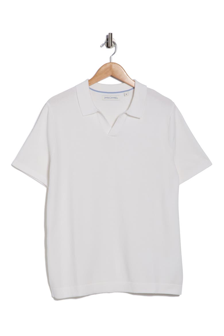 Peck Johnny Collar Sweater Polo, Alternate, color, WHITE