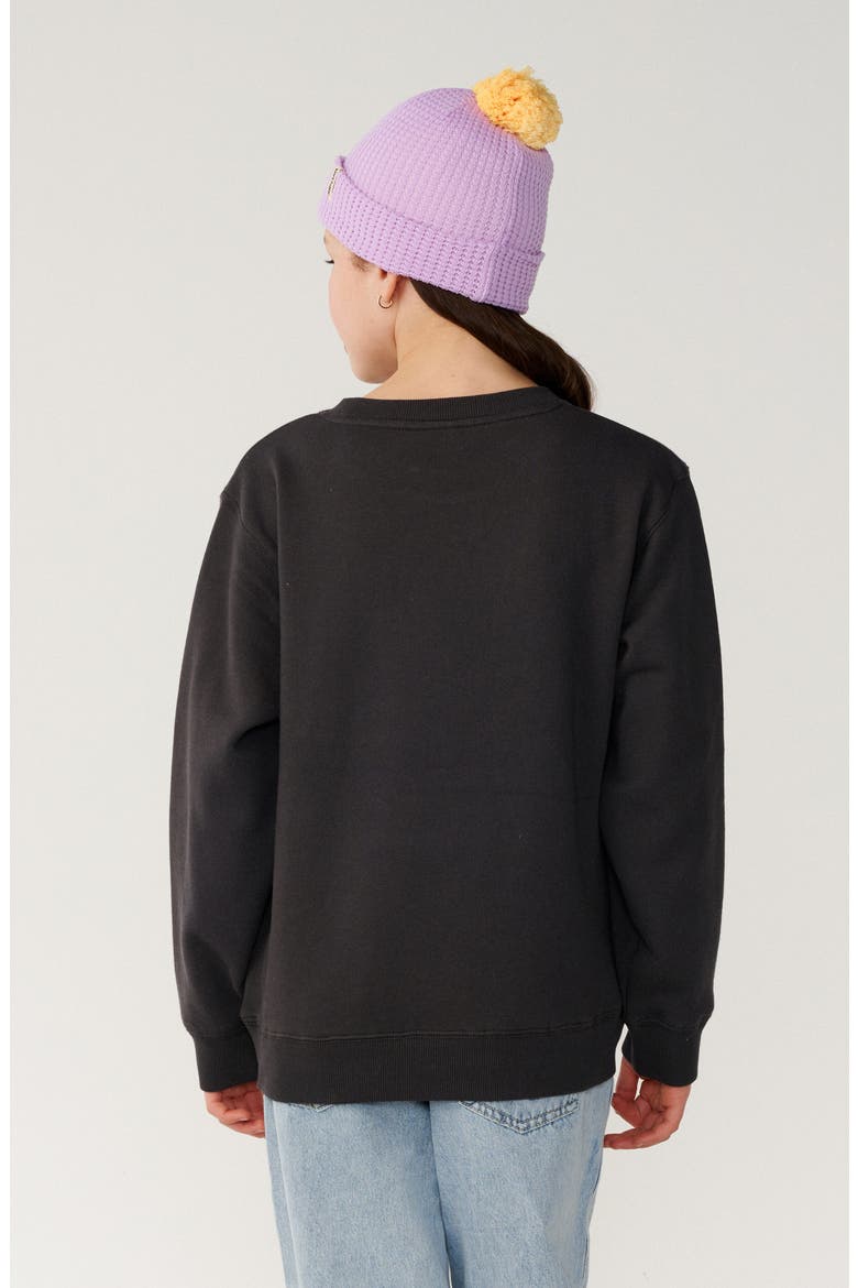 Kids' Costa del Sol Graphic Sweatshirt, Alternate, color, WASHED BLACK