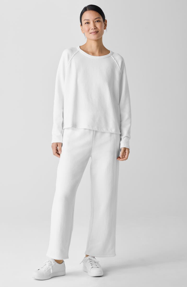 Eileen Fisher Organic Cotton Ankle Straight Leg Pants, Alternate, color,