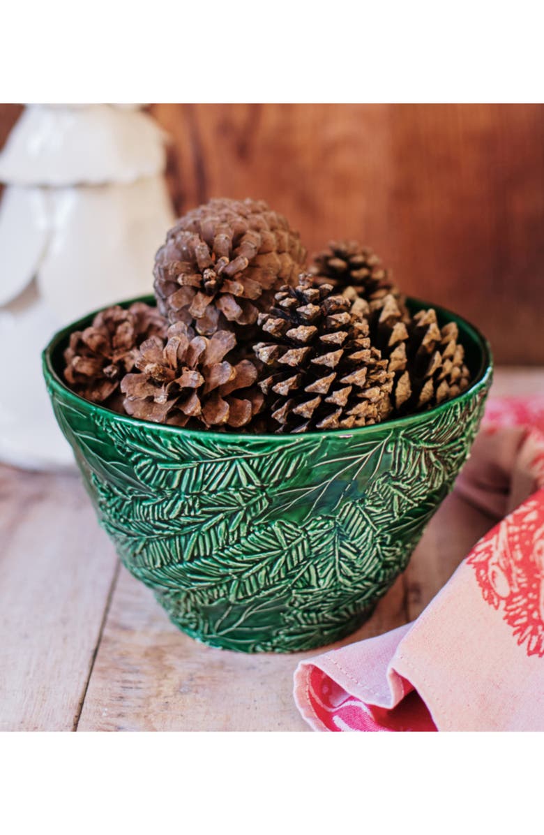 VIETRI Lastra Green Figural Bowl, Alternate, color, Dark Green