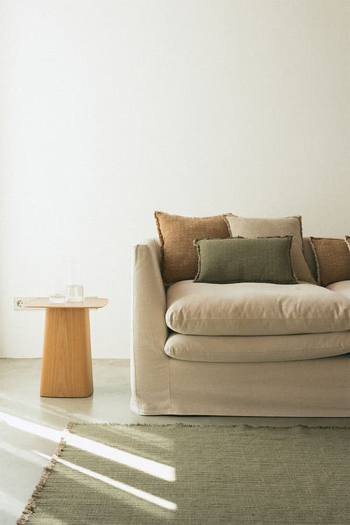 Lorena Canals Handloom Rectangular Cushion In Green