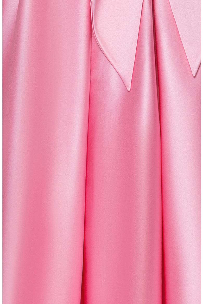 Bow Strapless Satin Ballgown, Alternate, color, PINK