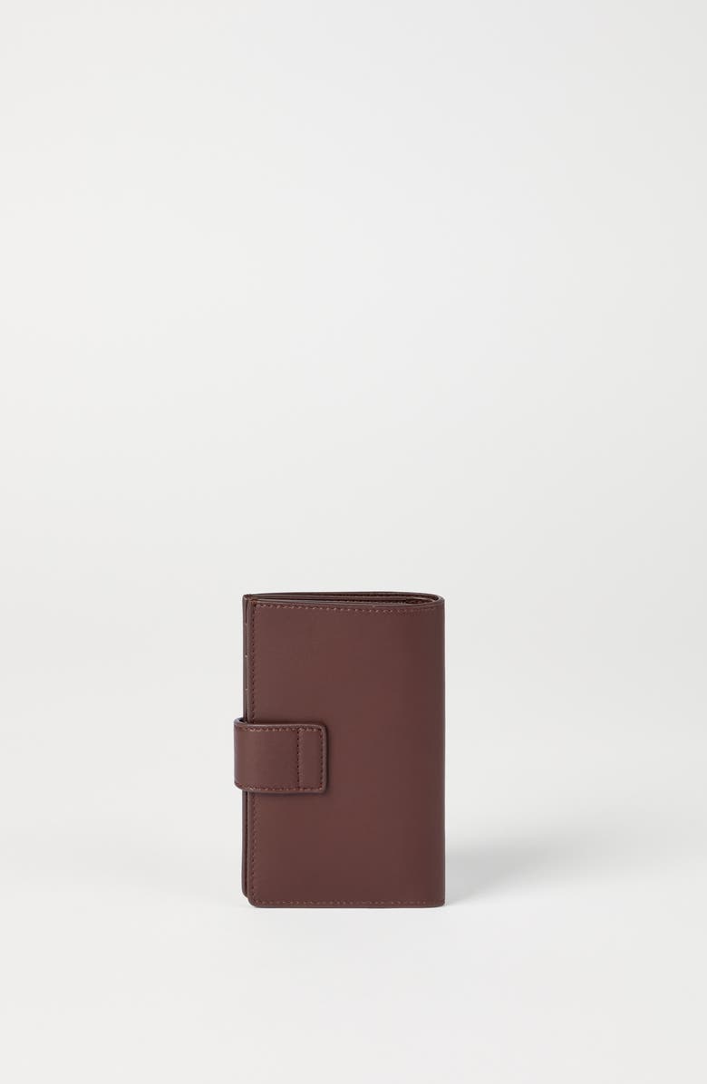 Brunello Cucinelli Calfskin wallet, Alternate, color, Brown