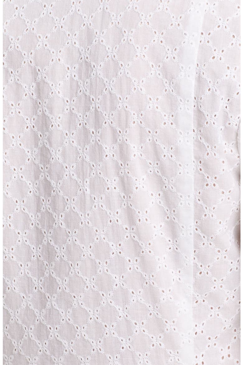 Eyelet Blazer, Alternate, color, WHITE