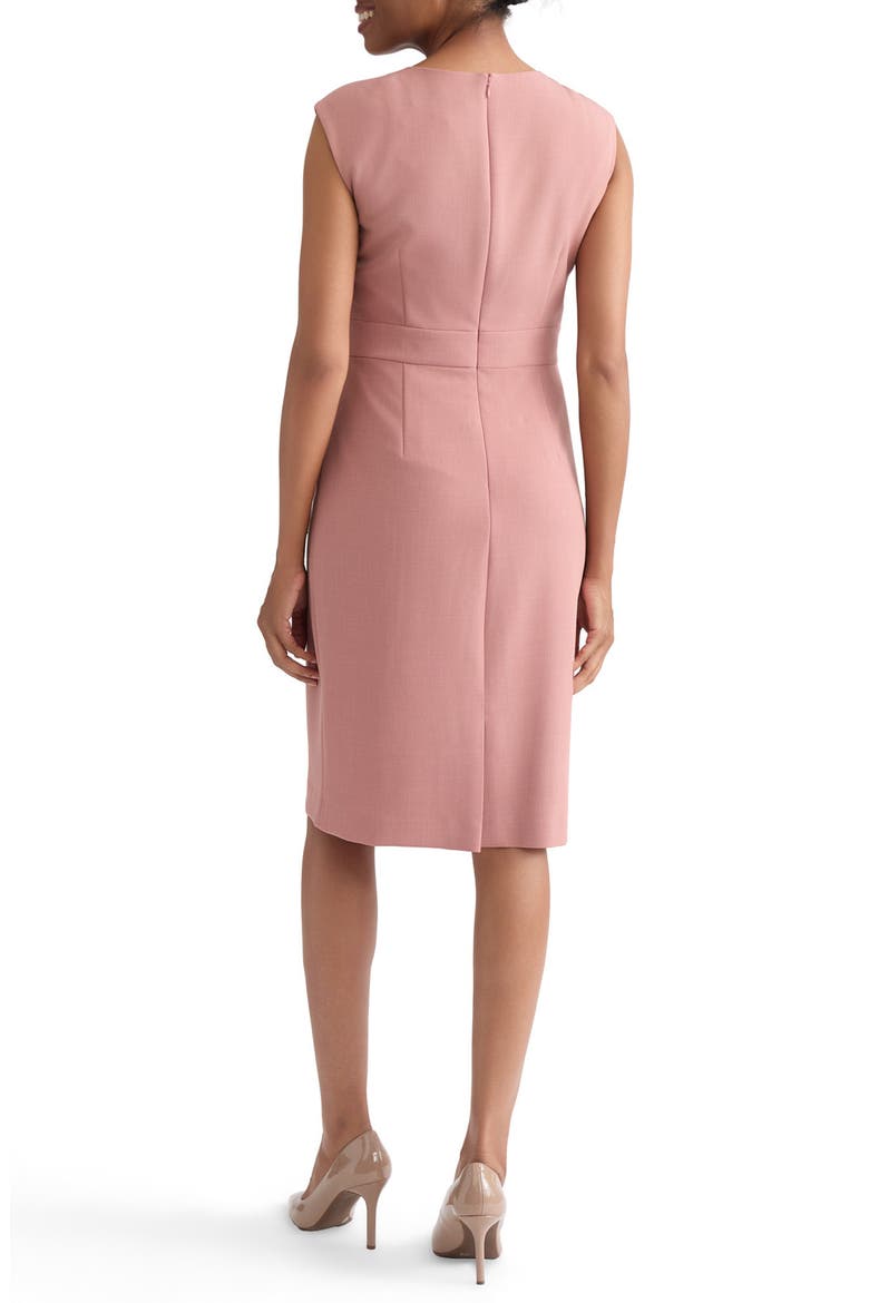 Seamed Sheath Dress, Alternate, color, TEAROSE
