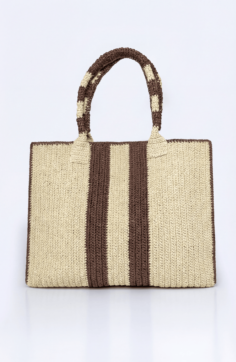 JURGI Riviera Stripe Bag, Alternate, color, Brown Stripe
