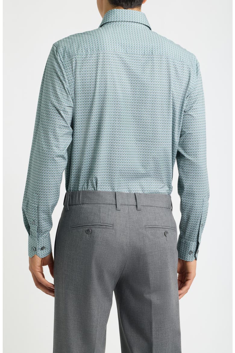 Devon OoohCotton® Tech Patterned Shirt, Alternate, color, AVOCADO