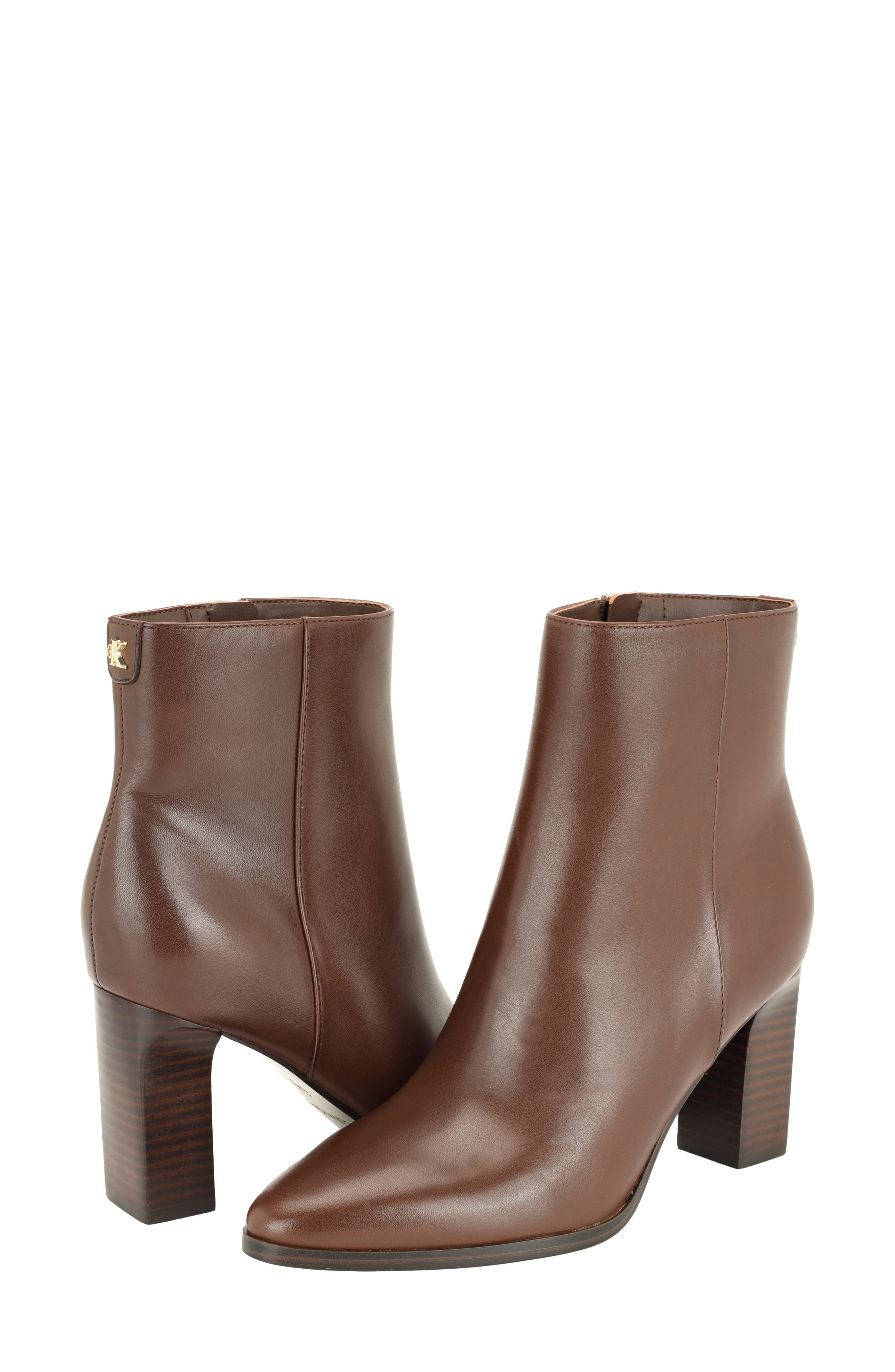 Deven Leather Bootie, Alternate, color, DARK BROWN LEATHER