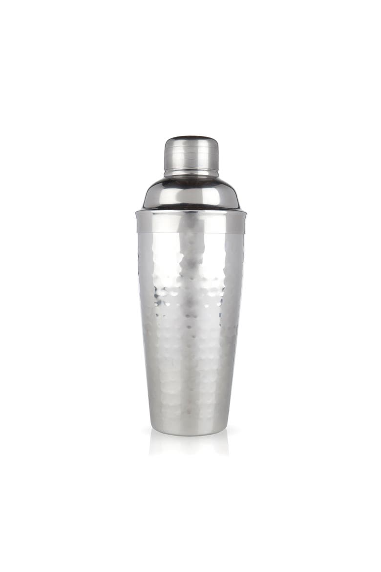 Irving Hammered Cocktail Shaker in Stainless Steel, Main, color, Silver