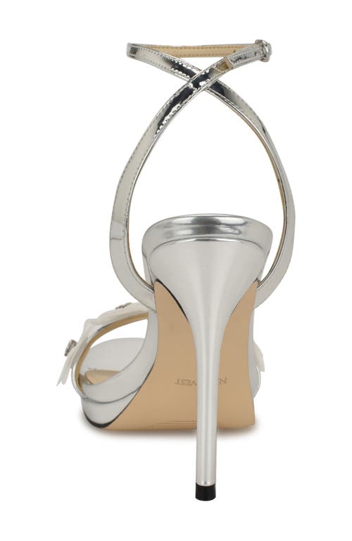 Nine West Lovely Ankle Strap Sandal In Silver