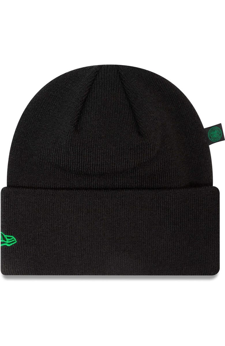 New Era Men's New Era Black Celtic Coordinate Cuffed Knit Hat, Alternate, color, 