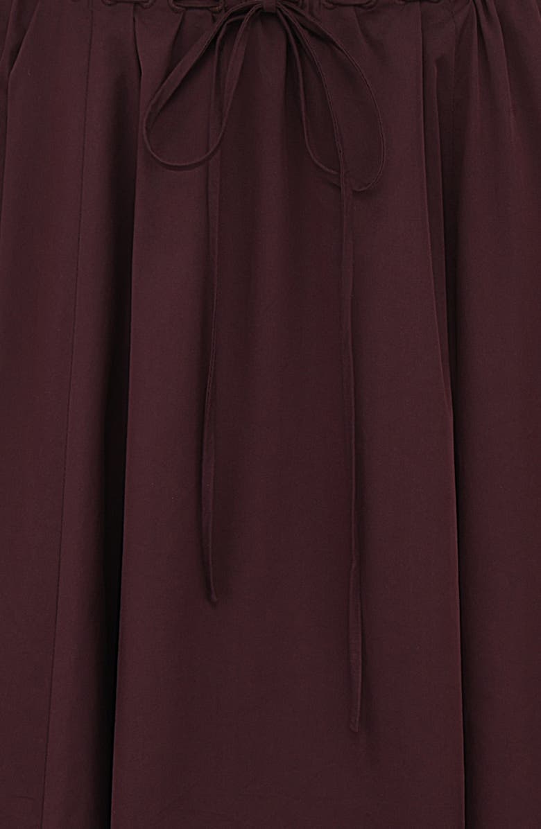 HOUSE OF CB Cora Gathered Lace-Up Skirt, Alternate, color, Rich Brown