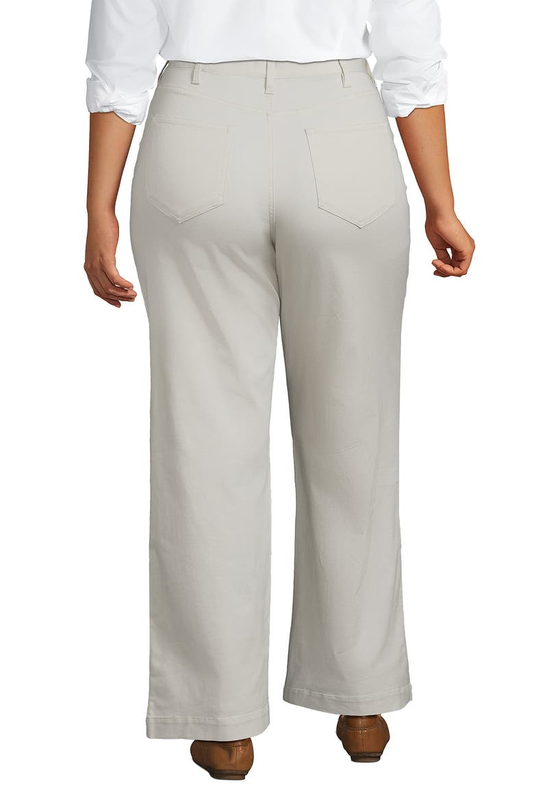 High Rise 5 Pocket Wide Leg Chino Pants, Alternate, color, Light Stone