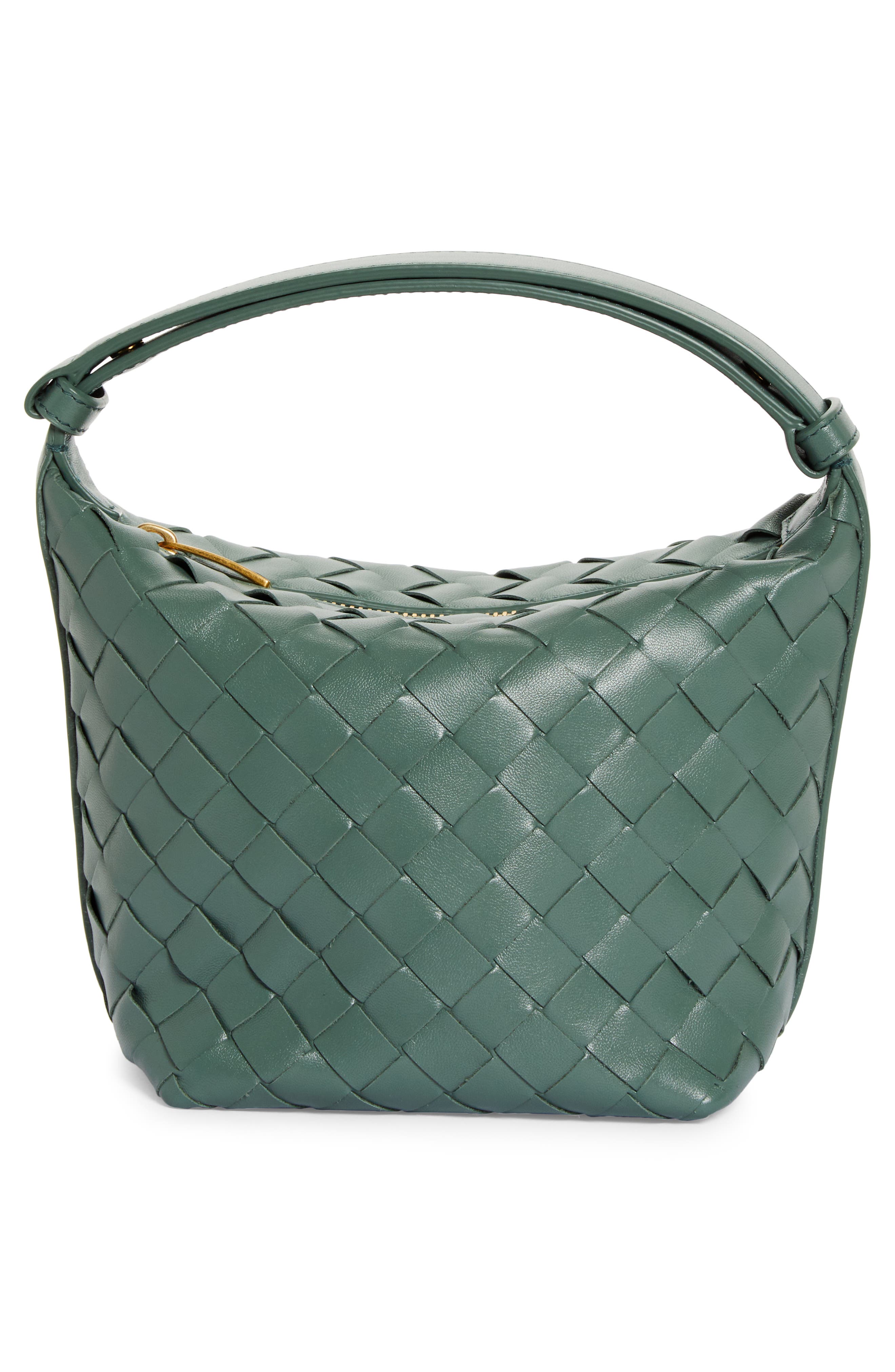Candy Wallace Intrecciato Handheld Pouch, Alternate, color, ALOE/ GOLD