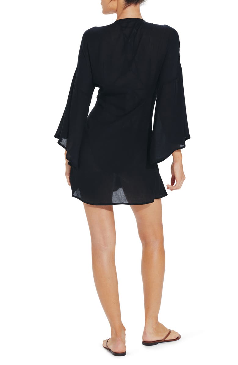 ViX Paula Hermanny Perola Knot Cover-Up Dress, Alternate, color, 