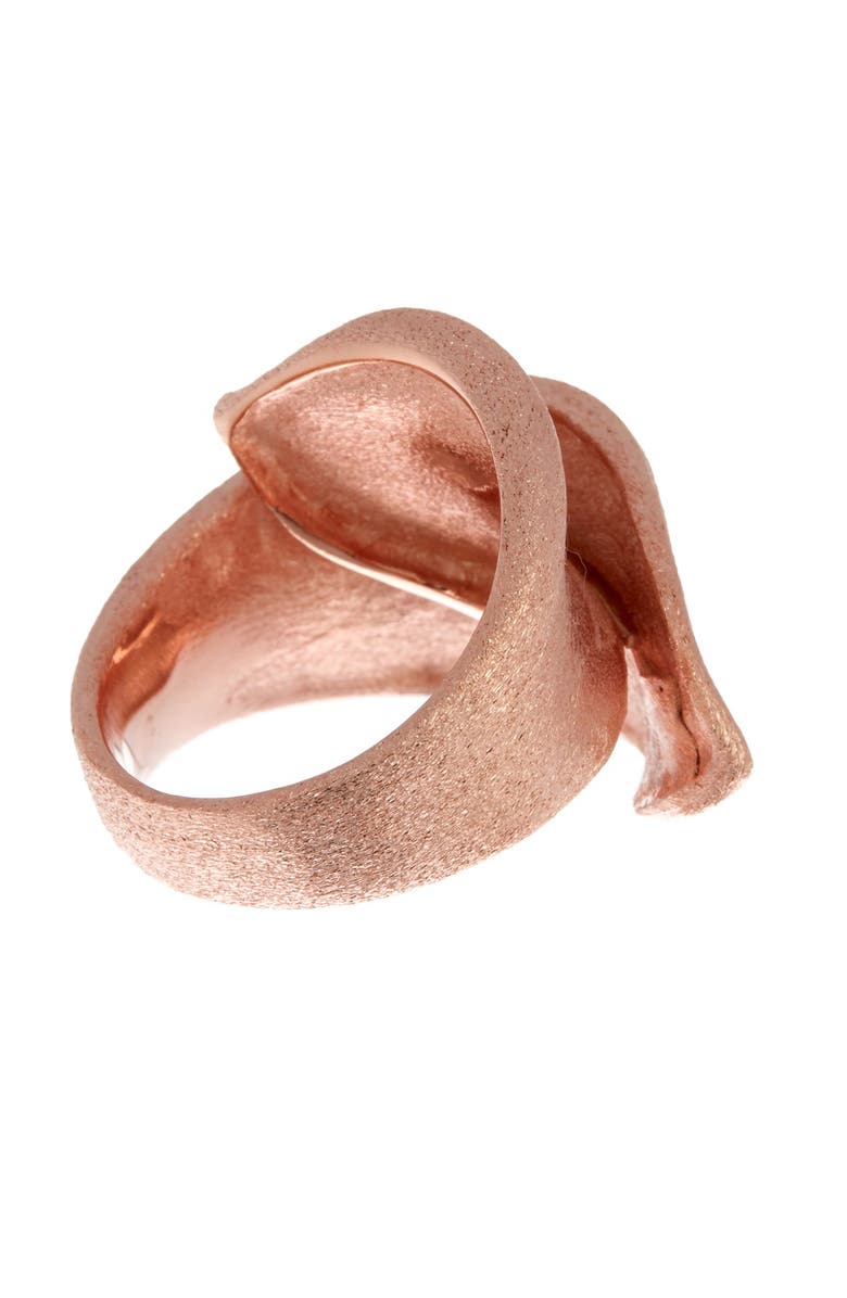 RIVKA FRIEDMAN 18K Rose Gold Clad Satin Bypass Ribbon Ring, Alternate, color, 