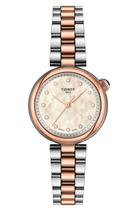 Desir Mother-of-Pearl & Diamond Two-Tone Watch, 28mm