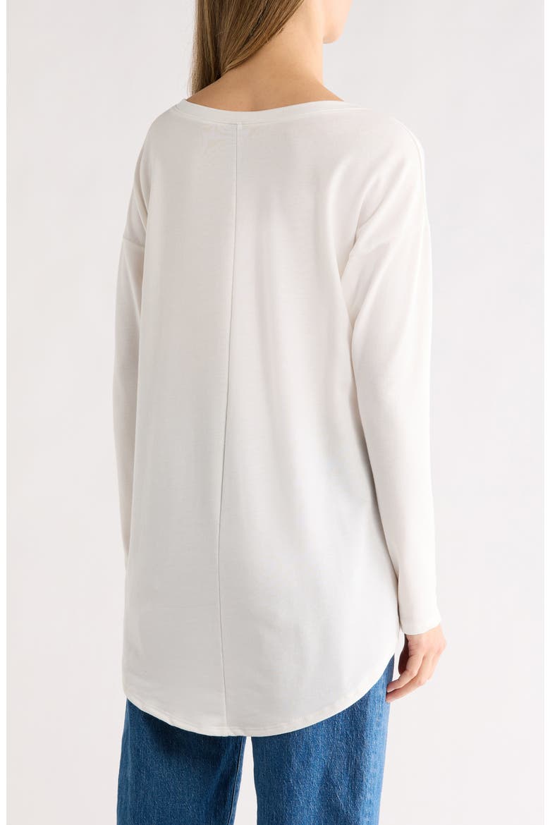 Boat Neck High-Low Sweater, Alternate, color, WHITE