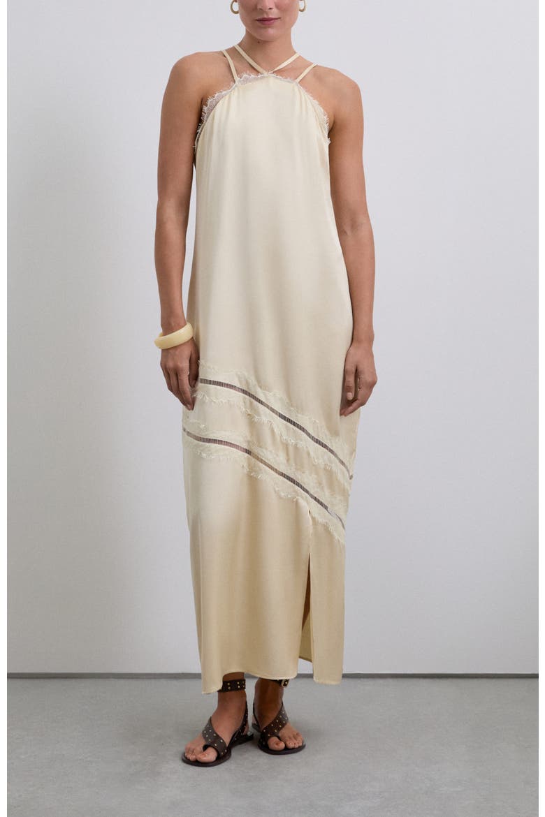 Laceslip Dress, Main, color, Ecru