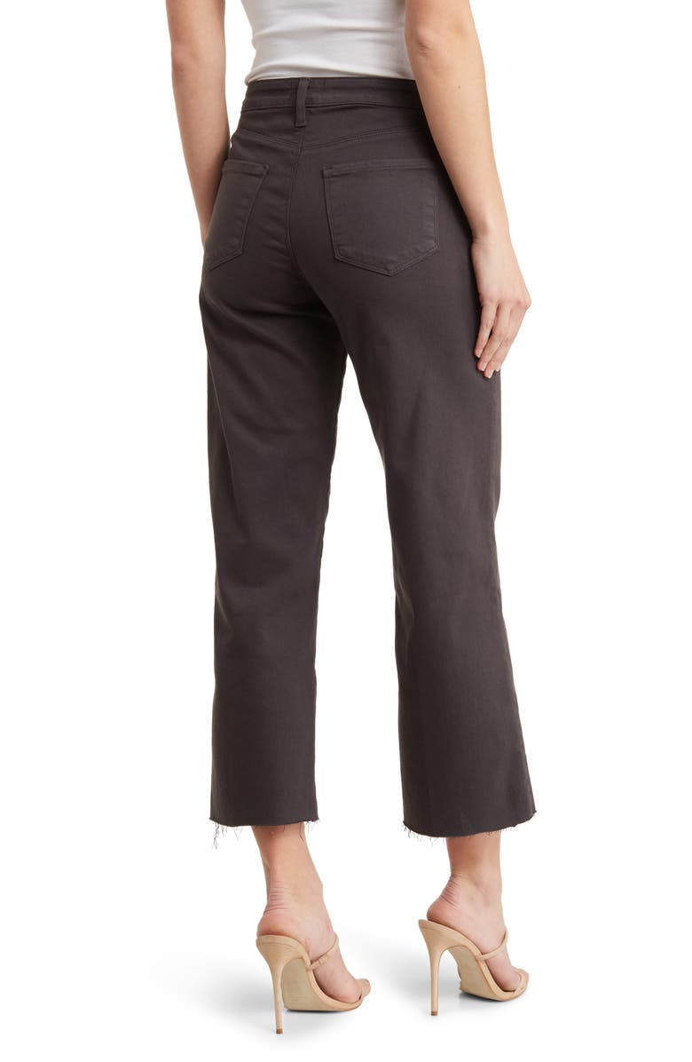 L'AGENCE Wanda High Waist Raw Hem Crop Wide Leg Jeans, Alternate, color, 