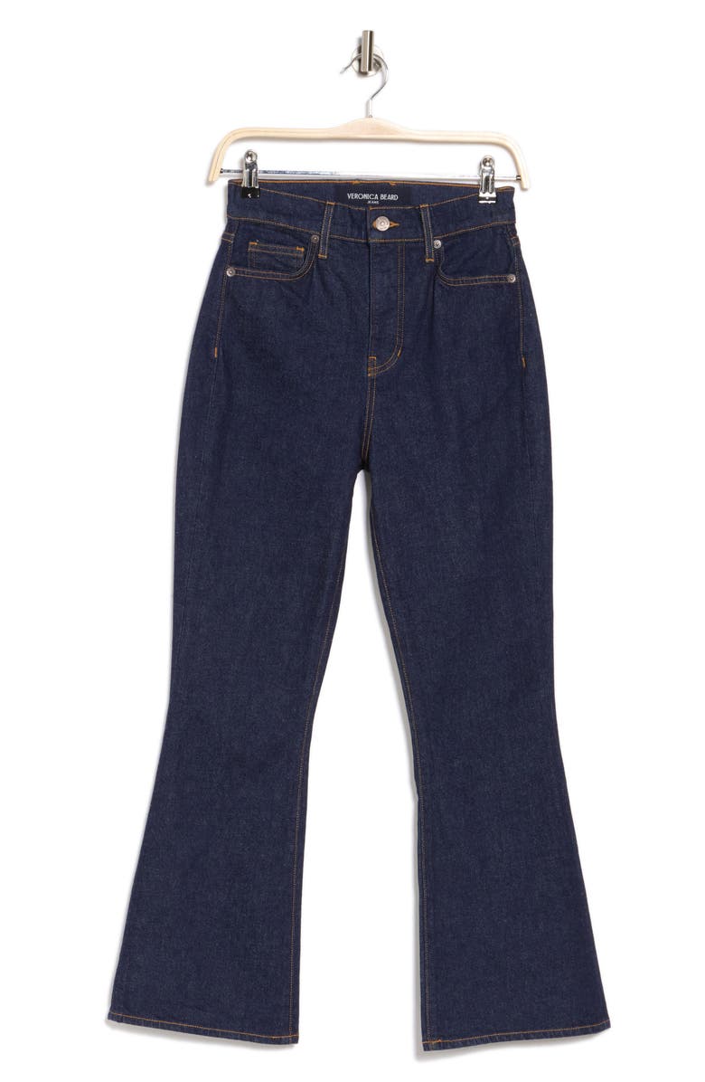 Veronica Beard Carson High Waist Ankle Flare Leg Jeans, Alternate, color, Indigo Rinse