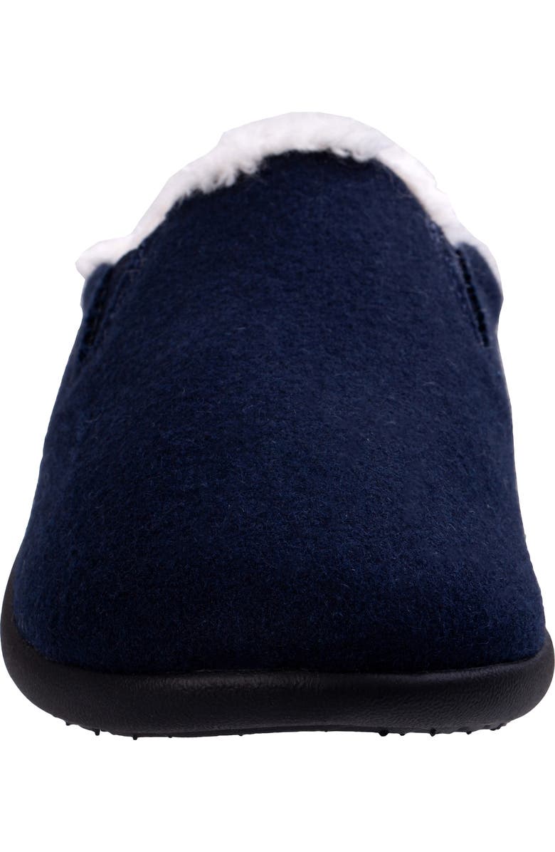Revitalign Dundee Cozy Faux Shearling Lined Slipper, Alternate, color, Navy