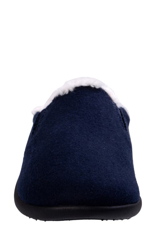Revitalign Dundee Cozy Faux Shearling Lined Slipper In Blue