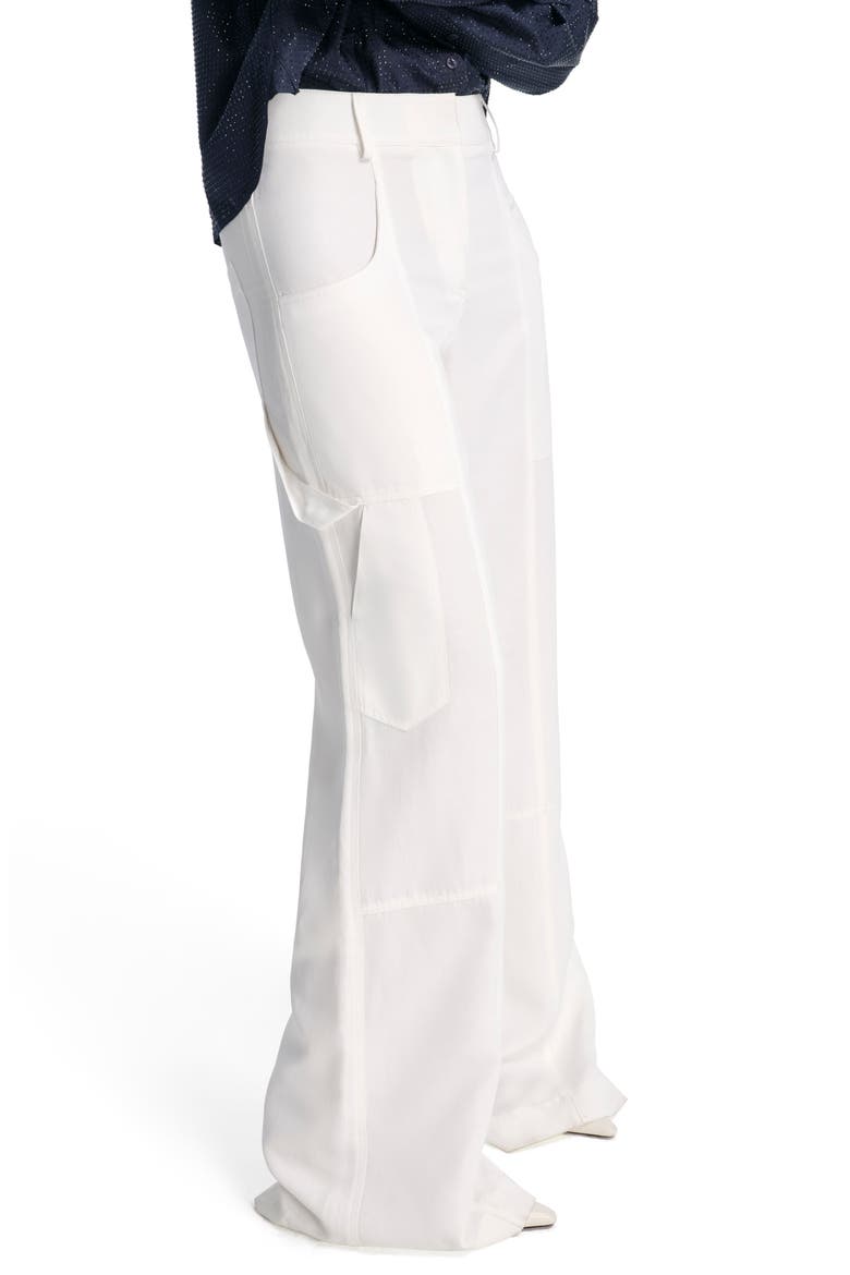 Chrystie Street Wide Leg Linen Blend Utility Pants, Alternate, color, WHITE