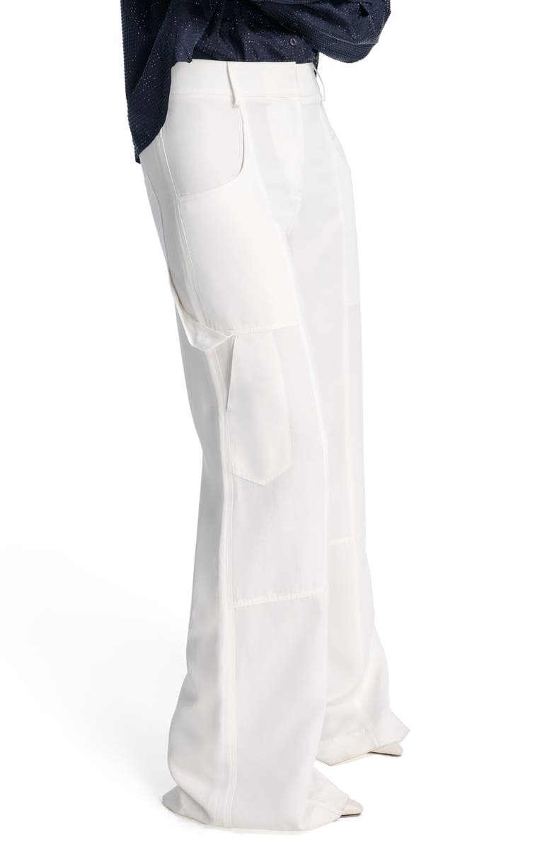 TWP Chrystie Street Wide Leg Linen Blend Utility Pants, Alternate, color, White