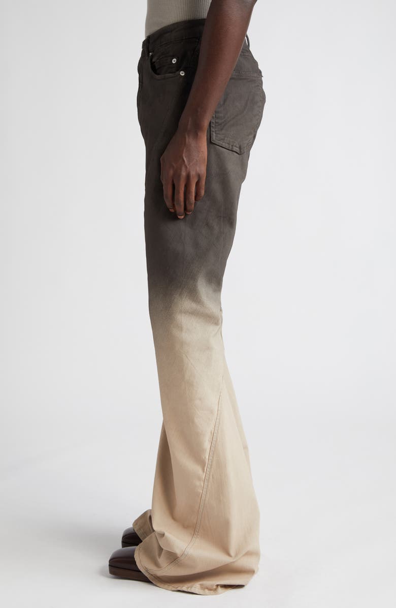 Rick Owens Pantaloni Bias Cut Stretch Bootcut Jeans, Alternate, color,