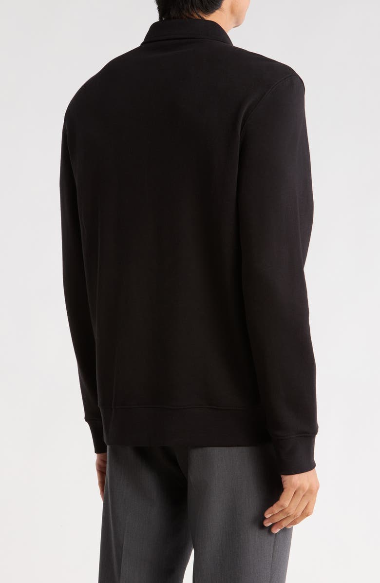 Vince French Terry Quarter Zip Pullover, Alternate, color, Black