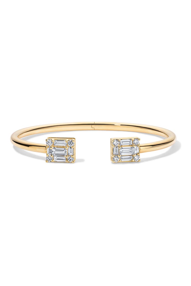 Clarity Petite Diamond Open Bangle Bracelet, Main, color, D1.13 18KYG