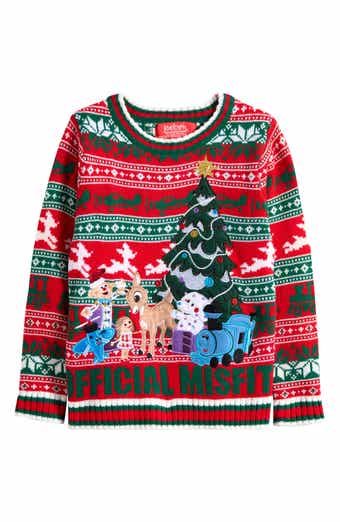 Kids' Xmas Pizza Cat Holiday Sweater