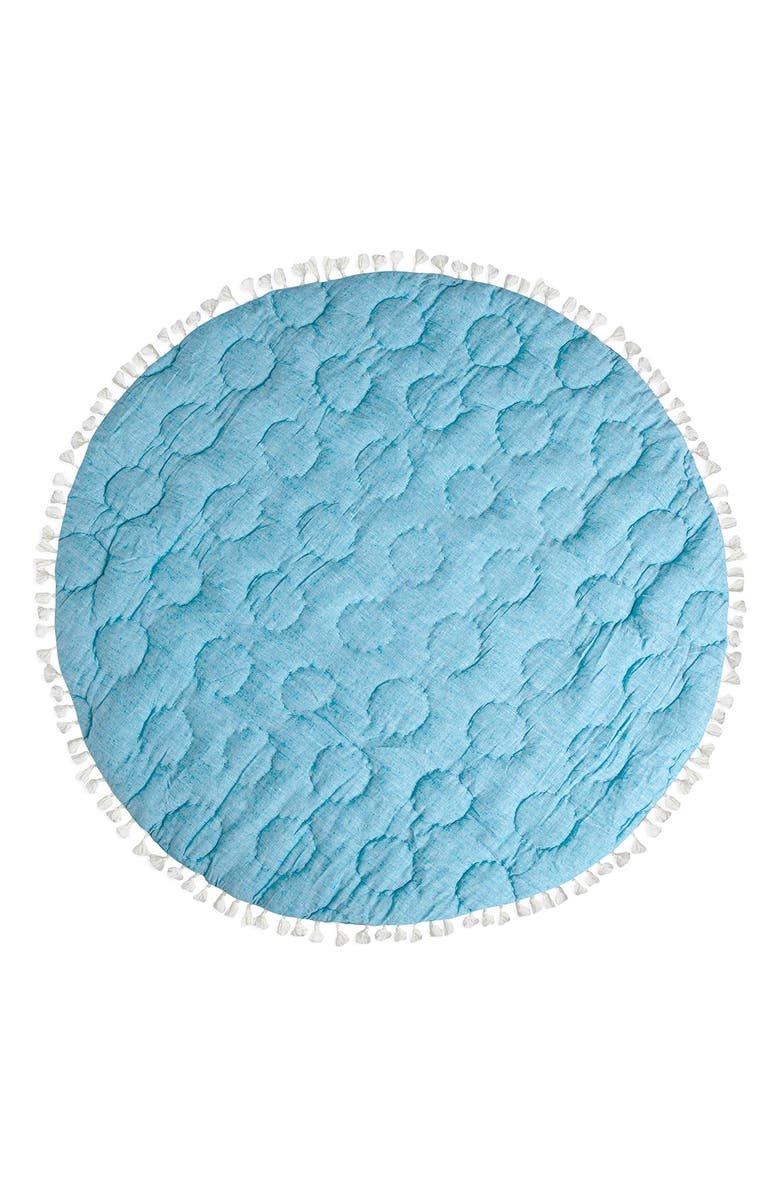 CRANE BABY Quilted Cotton Baby Playmat, Alternate, color, Blue