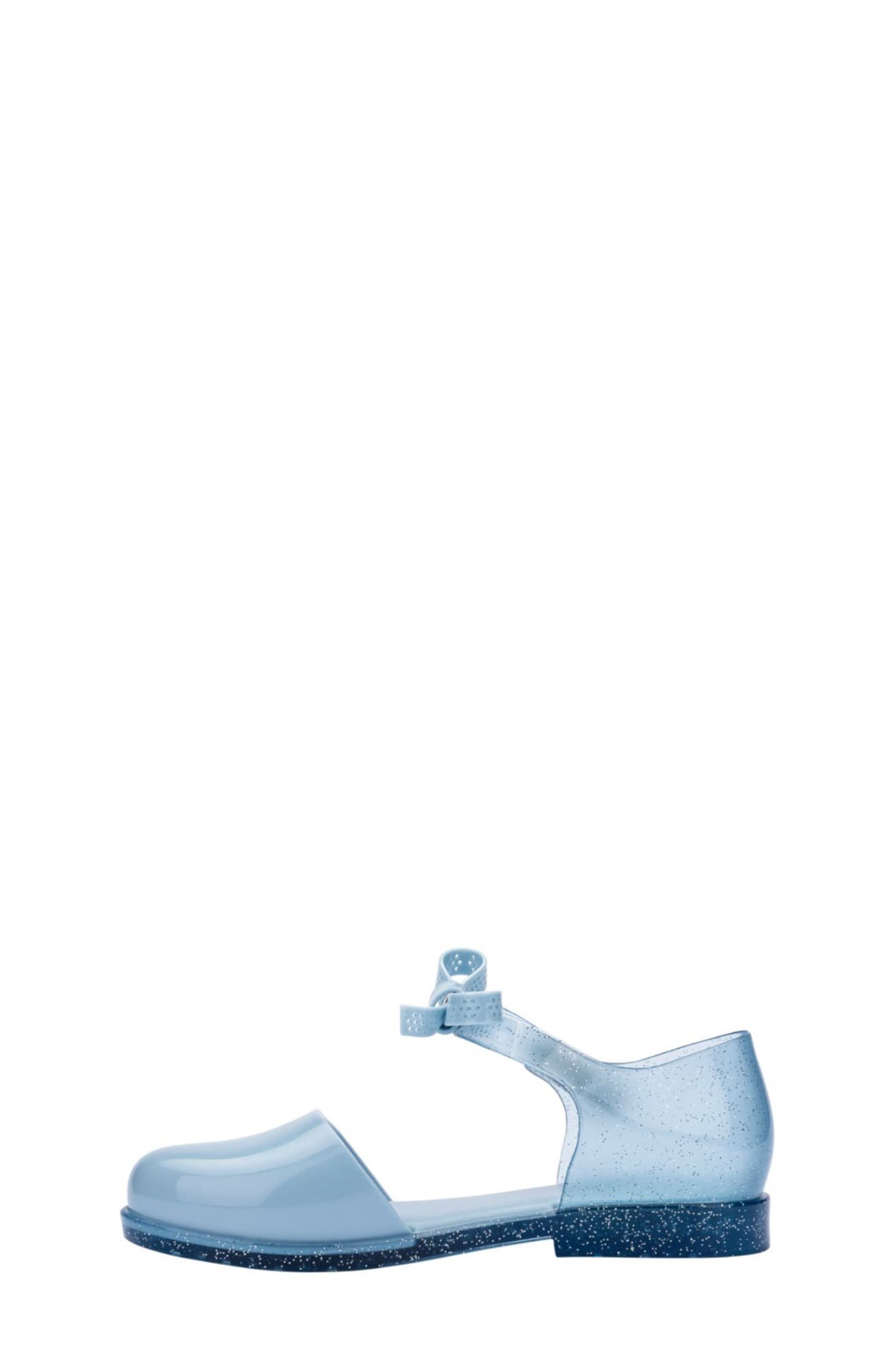 Mini Melissa Kids' Amy Ankle Strap Flat, Alternate, color, Blue