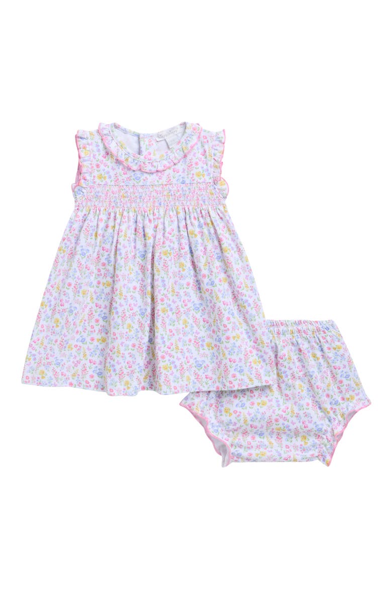 Floral Print Pima Cotton Dress & Bloomers Set, Main, color, MULTI