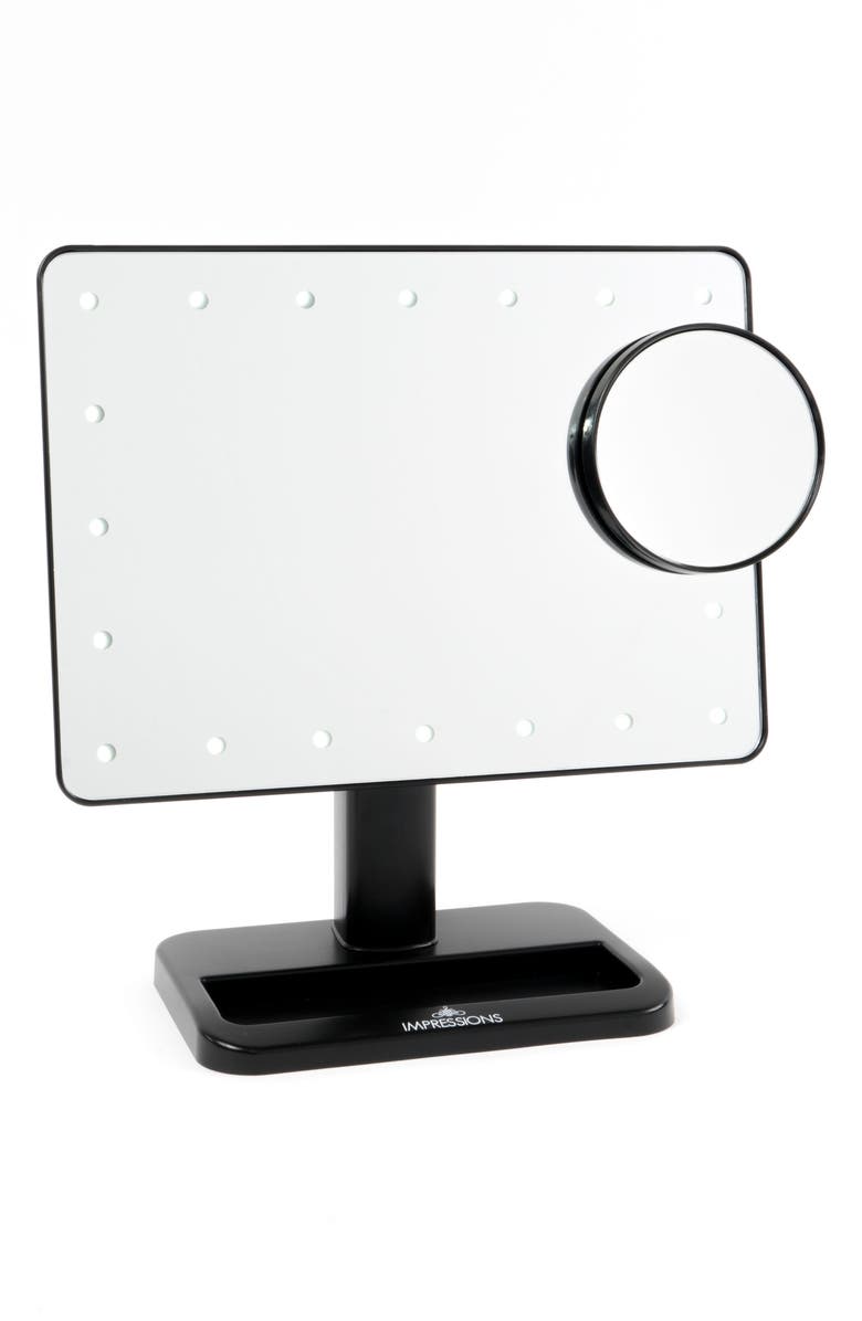Impressions Vanity Co. Touch XL Dimmable LED Makeup Mirror with Removable 5x Mirror, Alternate, color, 