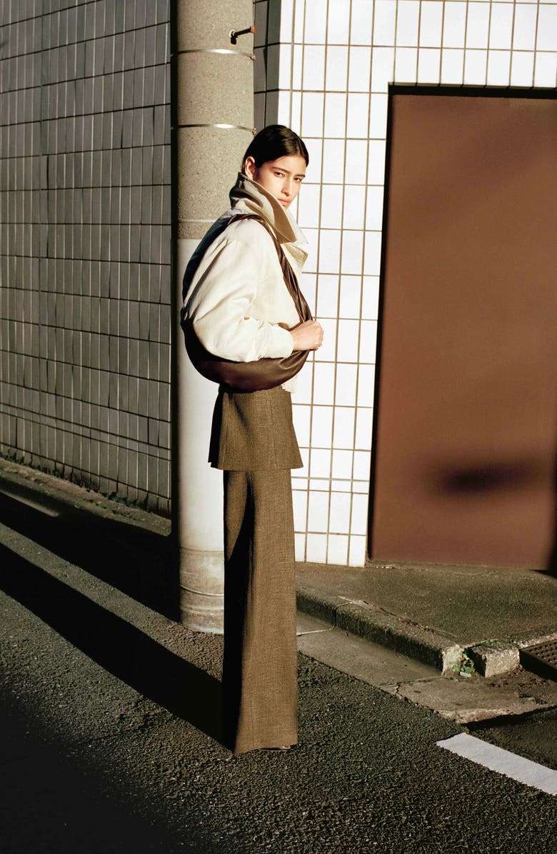 MANGO Flecked Suit Pants, Alternate, color, Chocolate