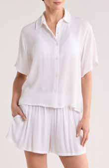 NORDSTROM RACK Easy Gauze Cover-Up Shirt