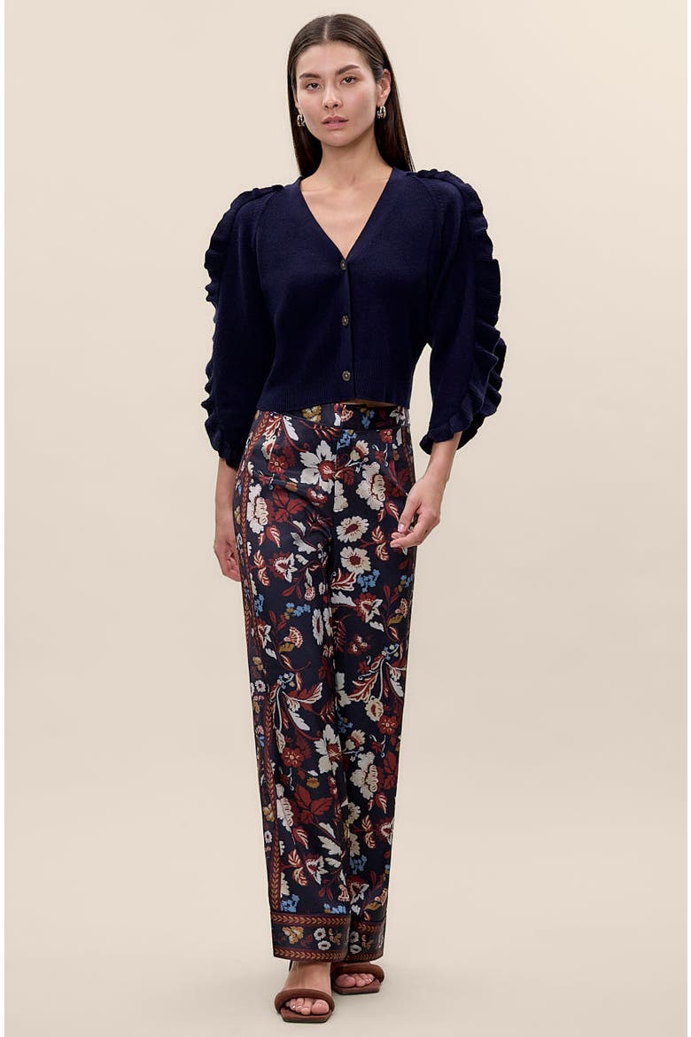 Kaia Knit Cardigan, Alternate, color, Navy