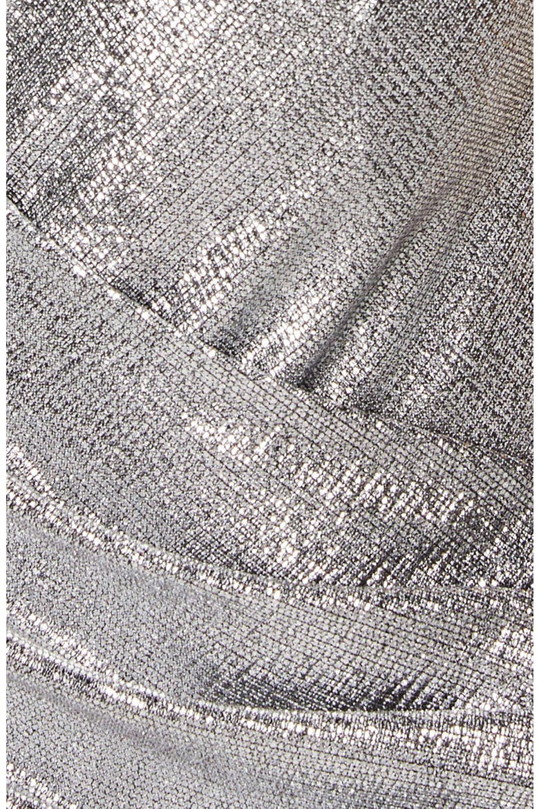 Rumi Metallic Wrap Front Top, Alternate, color, SILVER