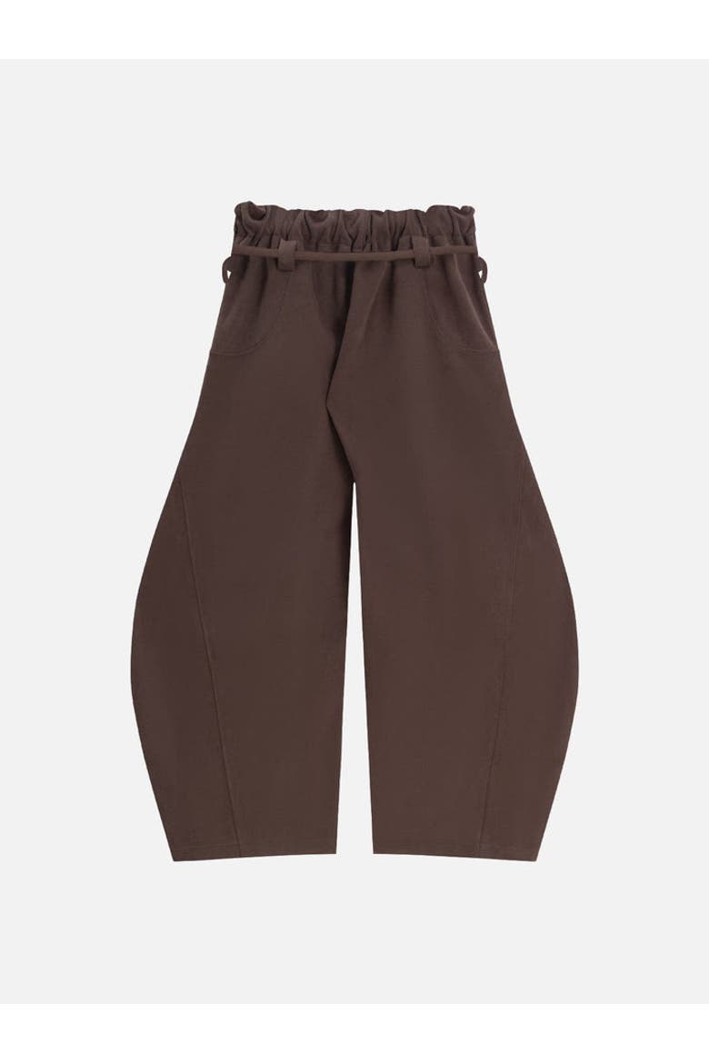 Stripe Super Baggy Barrel Sweatpants, Alternate, color, Brown
