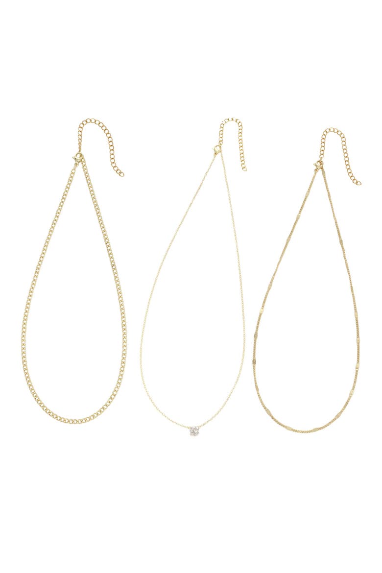 3-Piece Necklace Set, Alternate, color, GOLD
