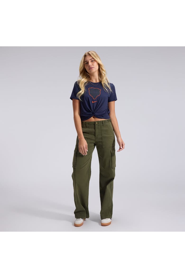 Women's Nike  Navy Chicago Bears 2026 Rivalries Collection Classic Twist Cropped T-Shirt, Alternate, color, Navy