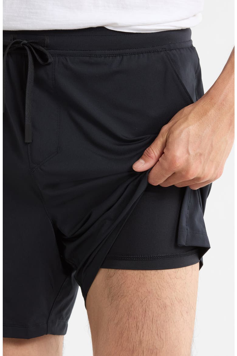 Endure 6-Inch Lined Training Shorts, Alternate, color, PURE BLACK