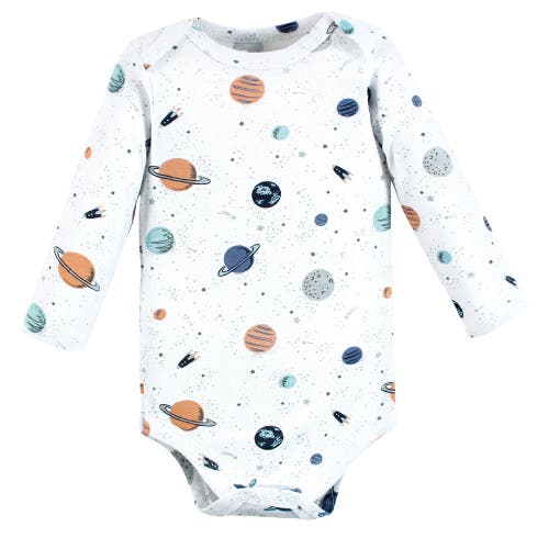 Hudson Baby Five-piece Collection Of Long-sleeve Cotton Bodysuits In Black